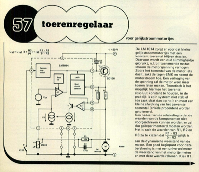 toerenregelaar - voor gelijkstroommotortjes