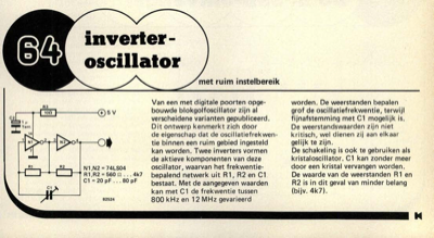 inverteroscillator - met ruim instelbereik