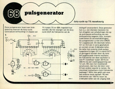pulsgenerator - duty-cycle op 1% nauwkeurig