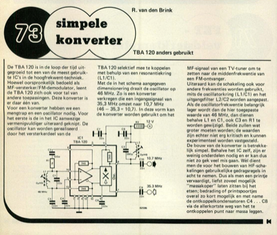 simpele konverter - TBA 120 anders gebruikt