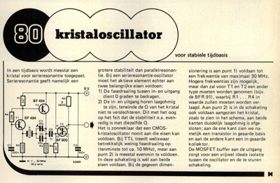 kristaloscillator - voor stabiele tijdbasis