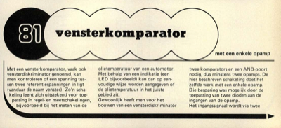 vensterkomparator - met een enkele opamp