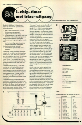 1-chip-timer met triac-uitgang - licht-automaat voor het trappenhuis