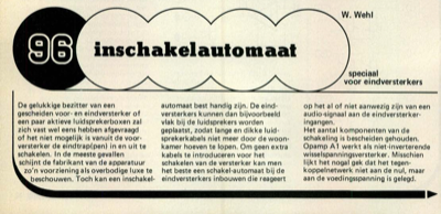 inschakelautomaat - speciaal voor eindversterkers