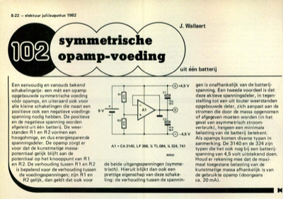 symmetrische opamp-voeding - uit één batterij