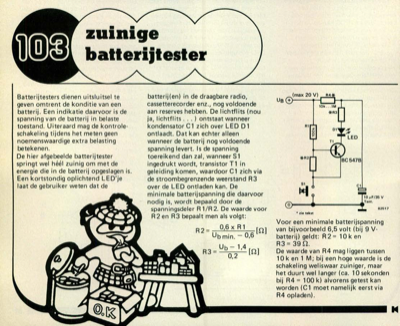 zuinige batterijtester