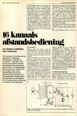 16-kanaals afstandsbediening - op afstand schakelen met infrarood