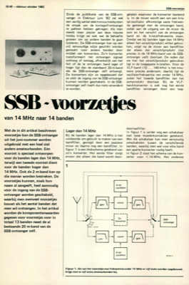 SSB-voorzetje - van 14 MHZ naar 14 banden