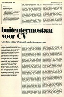 buitentermostaat voor CV - watertemperatuur afhankelijk van buitentemperatuur