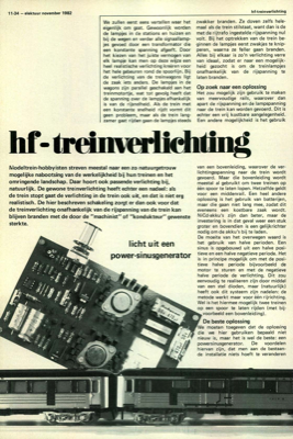 hf-treinverlichting - licht uit een power-sinusgenerator