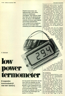 low power termometer - 6 maanden kontinubedrijf met één batterij