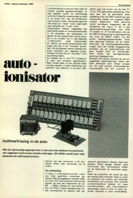 auto-ionisator - luchtverfrissing in de auto