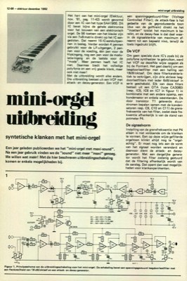 mini-orgel uitbreiding - syntetische klanken met het mini-orgel