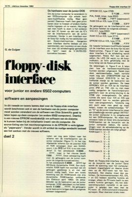floppy-disk interface (2) - voor junior en andere 6502-computers - software en aanpassing