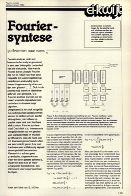 Fourier-synthese - golfvormen naar wens