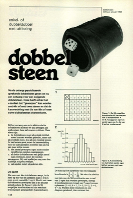 dobbelsteen - enkel- of dubbeldobbel met uitlezing