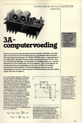 3A-computervoeding - kortsluitvast en termisch beveiligd