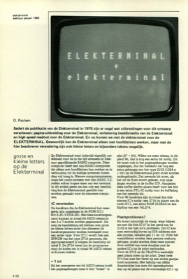 ELEKTERMINAL + elekterminal - grote en kleine letters op de Elekterminal