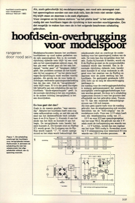 hoofdsein-overbrugging voor modelspoor - rangeren door rood sein