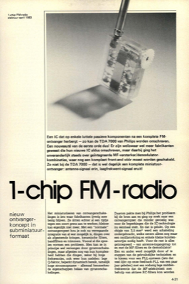 1-chip FM-radio - nieuw ontvangerkoncept in subminiatuurformaat