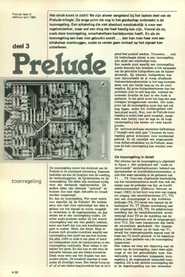 Prelude (3) - toonregeling