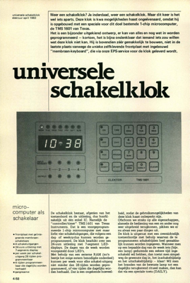 universele schakelklok - microcomputer als schakelaar