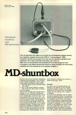 MD-shuntbox - frekwentiekorrektie voor MD-elementen