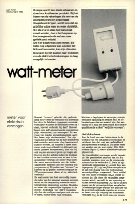 watt-meter - meter voor elektrisch vermogen