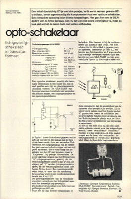 opto-schakelaar - lichtgevoelige schakelaar in transistorformaat