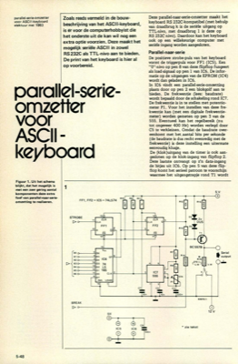parallel-serie-omzetter voor ASCII-keyboard