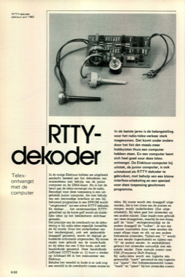 RTTY-dekoder - Telex-ontvangst met de computer