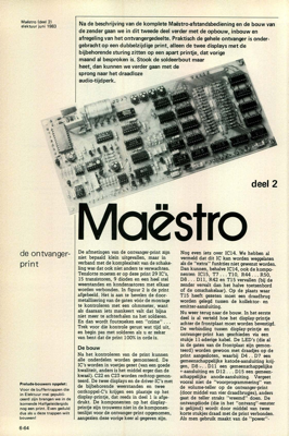 Maëstro (2) - de ontvangerprint