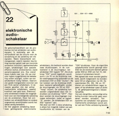 elektronische audioschakelaar