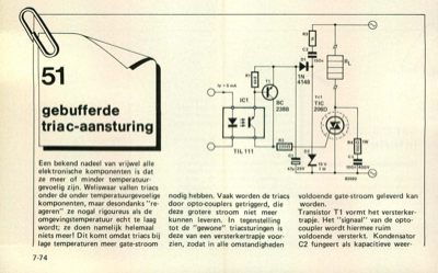 gebufferde triac-aansturing