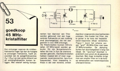 goedkoop 45 MHz-kristalfilter