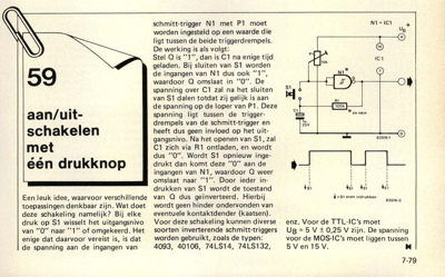 aan/uit-schakelen met één drukknop