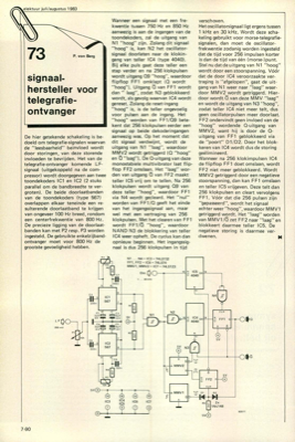 signaalhersteller voor telegrafieontvanger