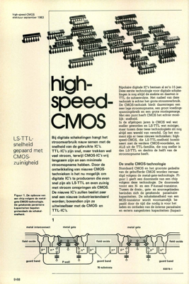 high speed CMOS - LS-TTL-snelheid gepaard met CMOS-zuinigheid