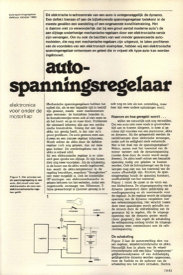 auto-spanningsregelaar - elektronica voor onder de motorkap