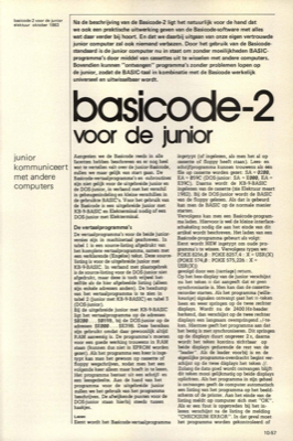 basicode-2 voor de junior - junior kommuniceert met andere computers