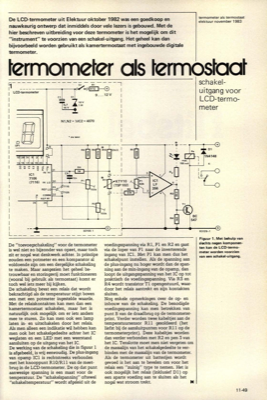 termometer als termostaat - schakel uitgang voor LCD-termometer