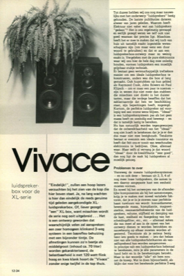 Vivace - luidsprekerbox voor de XL-serie
