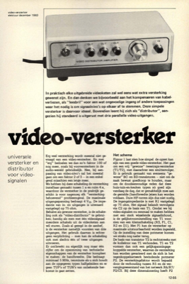 video-versterker - universele versterker en distributor voor videosignalen