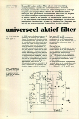 universeel aktief filter - vijf filterfunkties met één IC
