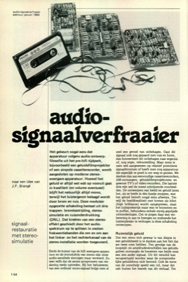 audio-signaalverfraaier - signaalrestauratie met stereosimulatie