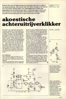 akoestische achteruitrijverklikker - klink, zzzub