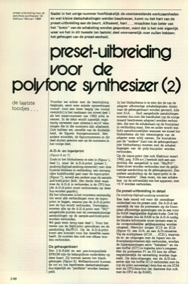 preset-uitbreiding voor de polyfone synthesizer (2) - de laatste loodjes