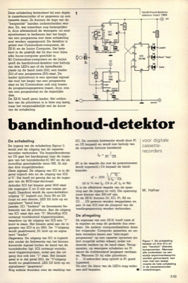 bandinhoud-detektor - voor digitale cassetterecorders