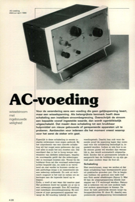 AC-voeding - wisselstroom met ingebouwde veiligheid