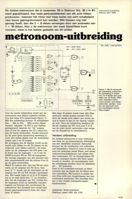 metronoom-uitbreiding - ""tik-tak""-variaties